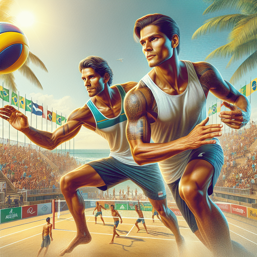 Ruan e Miguel representam com garra Cuiabá no Circuito Brasileiro de Futevôlei. Este evento reúne astros do futevôlei do Brasil.