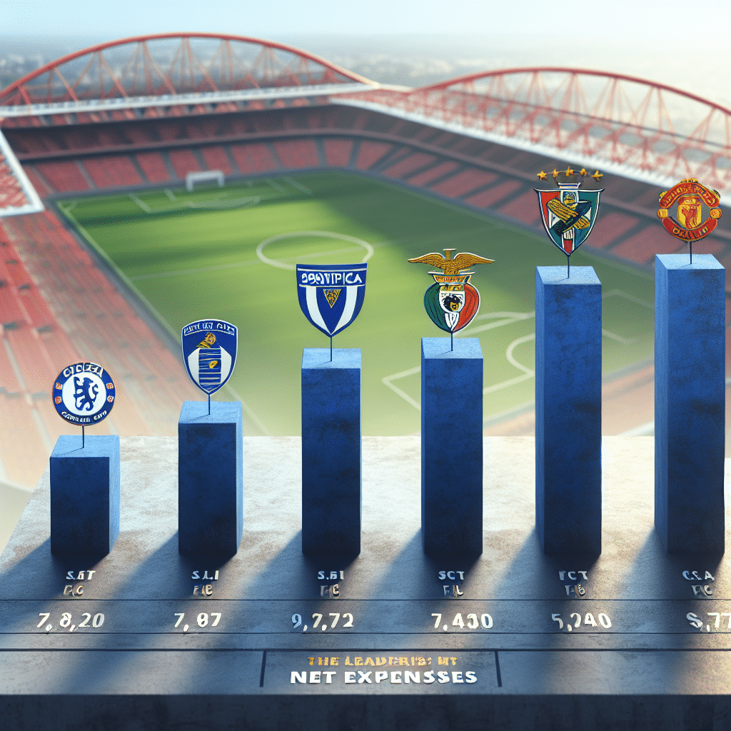 Chelsea F.C. lidera ranking de transferências. S.L. Benfica, Sporting CP e FC Porto também se destacam. Movimentações financeiras no futebol em destaque.