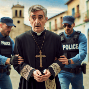 Padre e companheiro detidos em Don Benito, Espanha, por tráfico de Sildenafil e estimulantes, chocando comunidade religiosa local. Guardia Civil conduziu operação.