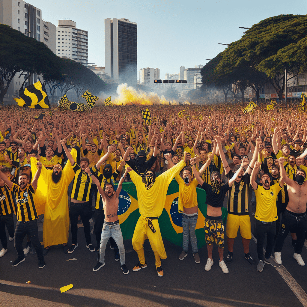 Torcida Borussia Dortmund protesta contra 2. Bundesliga segunda-feira