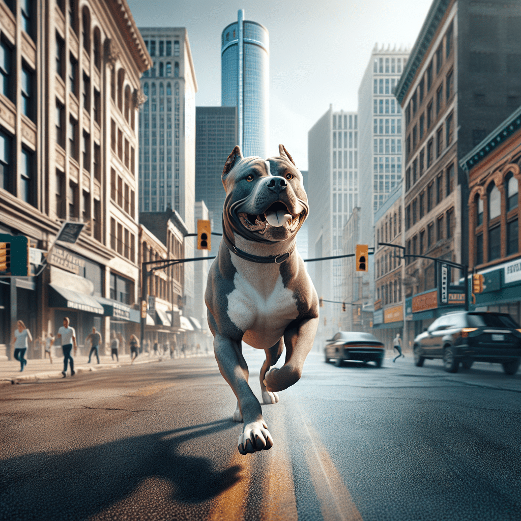 Corrida de Kilo, a Pitbull Americana em Detroit