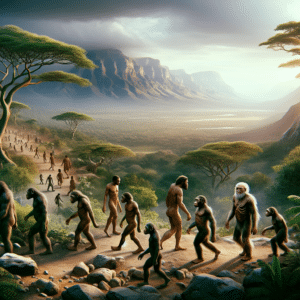 África, possível "lar longe de casa" dos primeiros Homo sapiens durante evolução humana; análise genética revela migração ancestral para Europa.