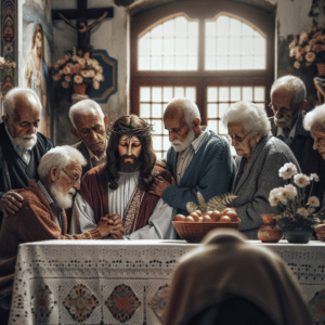 Idosos de Celorico de Basto encenam as Estações da Cruz para celebrar a Semana Santa, fortalecendo conexões religiosas e comunitárias.