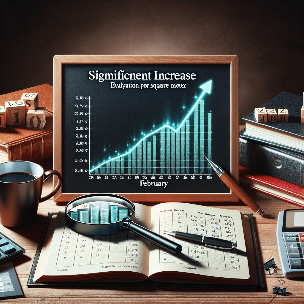 Aumento significativo em fevereiro: Avaliação por metro quadrado