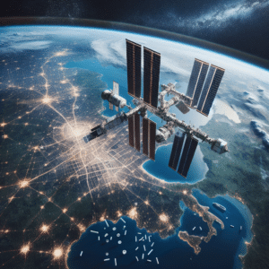 Objetos da ISS do tamanho de uma SUV estão sendo monitorados pela Agência Espacial Europeia devido ao risco de queda na Alemanha. Preocupação com detritos na atmosfera terrestre.