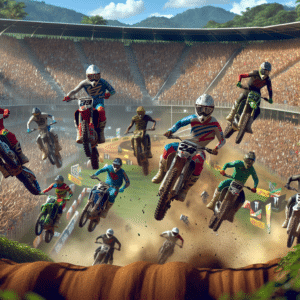 Motocross agita Biguaçu, Santa Catarina. Pilotos do Brasil brilham no Campeonato Brasileiro Série A, exibindo habilidades em corrida emocionante.