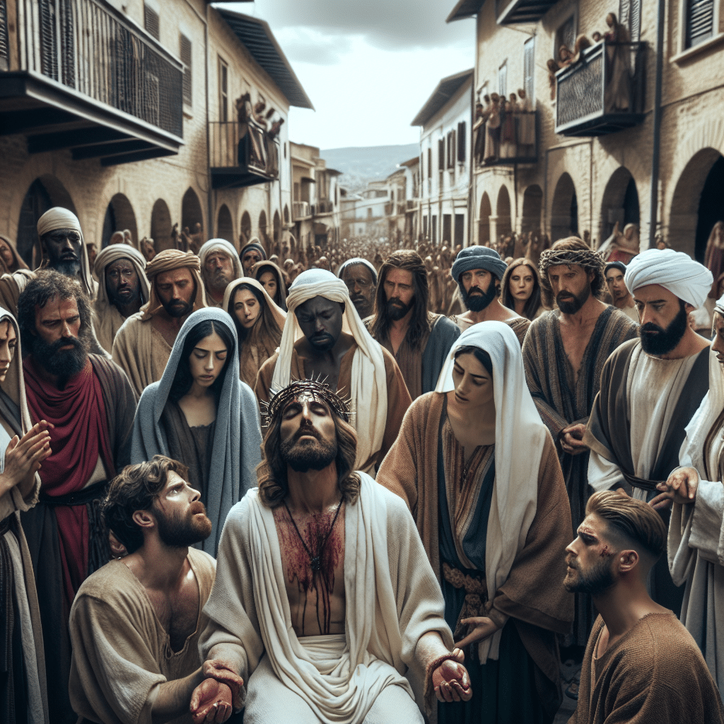 Encenação emocionante de Jesus em Pinhel na Sexta-feira Santa