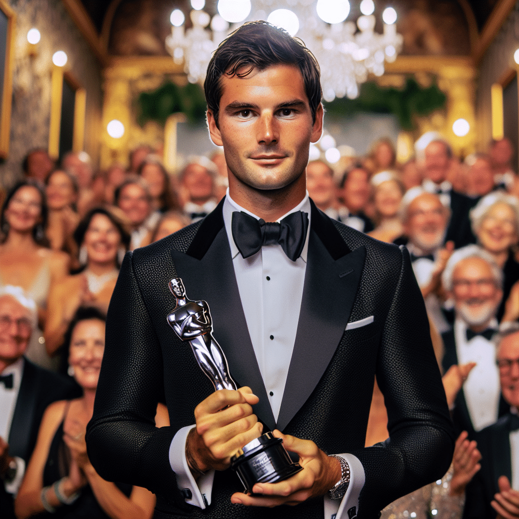 Roger Federer brilha no Oscar, mostrando elegância e charme característicos. Sua participação destaca seu impacto global além das quadras de tênis. #Tennis #AcademyAwards