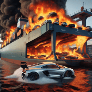 Volkswagen Group acusado de incêndio no navio Felicity devido a veículo Porsche. Impacto na reputação e segurança dos elétricos em questão.