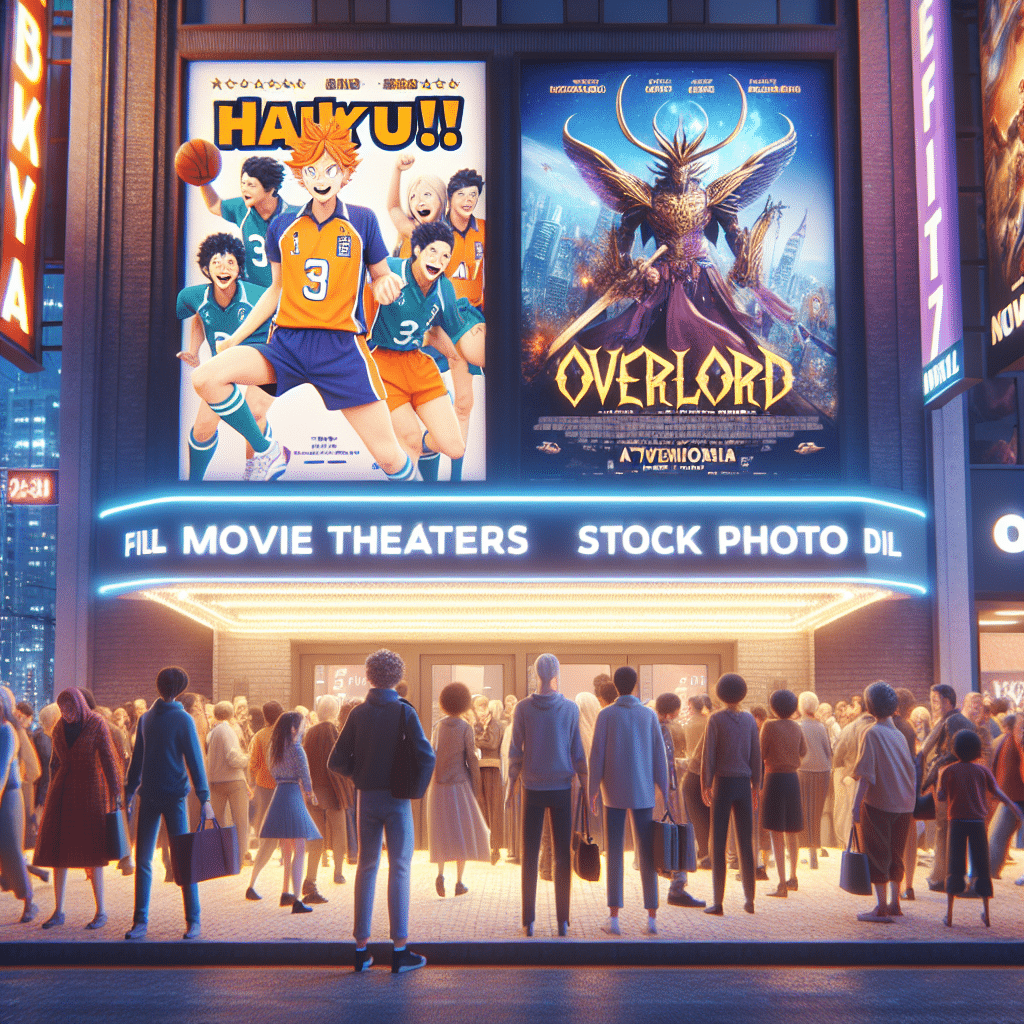 Crunchyroll anuncia lançamento de três filmes de anime, incluindo Haikyu!! e Overlord, nos cinemas do Brasil, prometendo diversão para os fãs de animação.