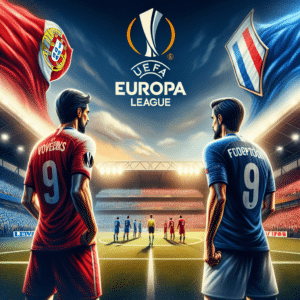 Quartas de final da UEFA Europa League: Benfica e Olympique de Marseille se enfrentam no Estádio do Sport Lisboa e Benfica. Confronto emocionante em Lisboa.