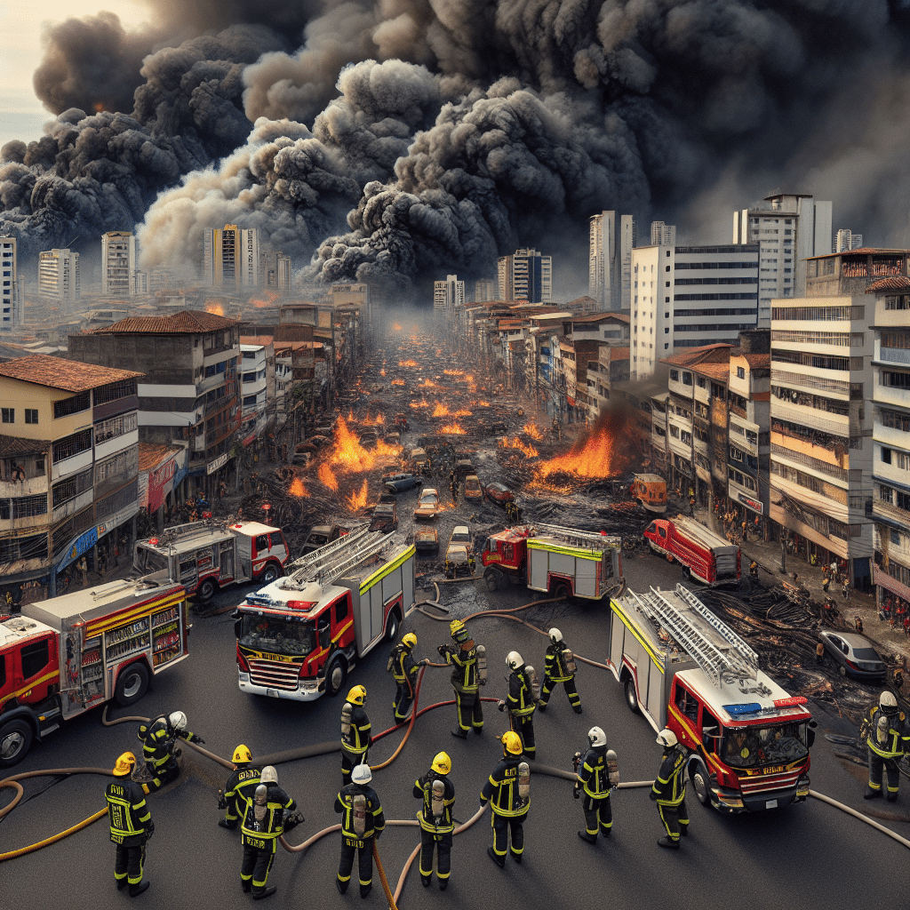 Grande incêndio em Rio Maior mobiliza bombeiros locais e de municípios vizinhos. Causa ainda desconhecida, sem vítimas por enquanto. Condições adversas dificultam combate às chamas.