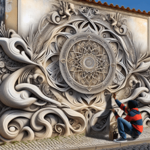 Obra de Vhils em Castelo de Vide celebra patrimônio cultural em homenagem a fotógrafos renomados. Evento na Comunidade Intermunicipal do Alto Alentejo.