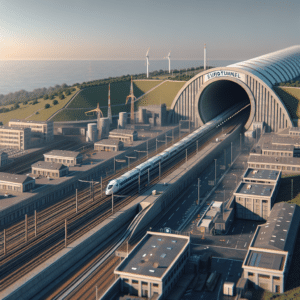 Maior túnel subaquático do mundo, o Eurotúnel conecta Folkestone, na Inglaterra, e Calais, na França, através do Canal da Mancha. Inaugurado em 1994, revolucionando a conexão entre Grã-Bretanha e Europa.