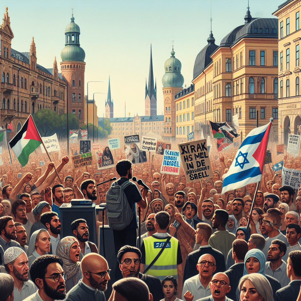 Protestos em Malmo contra Israel no Eurovisão