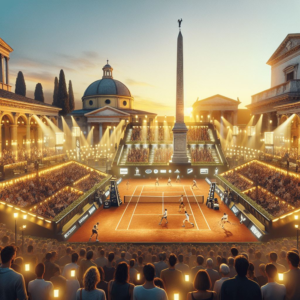 Roma estreia quadra de tênis na Piazza del Popolo para Italian Open, aumentando a emoção do Masters 1000 e WTA Premier 5.